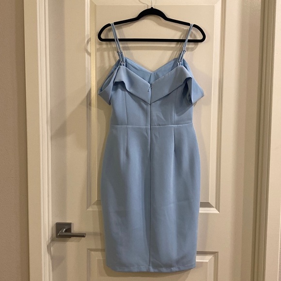 Adelyn Rae Shelby Cold Shoulder Dress - Light Blue - Picture 6 of 6